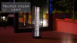 27 Inch Outdoor Wicker Solar Floor Lamp | Grand Patio