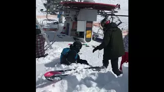 Ski lift malfunction sends riders flying