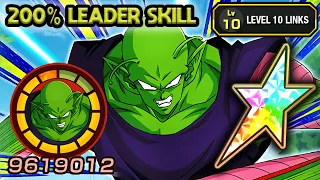 200% LEADER SKILL! 100% STR PICCOLO LEVEL 10 LINKS SHOWCASE! Dragon Ball Z Dokkan Battle