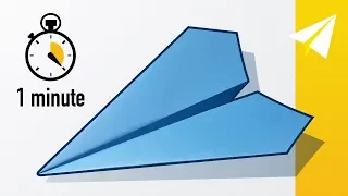 How to Fold an Easy Paper Airplane in 1 Minute (60 seconds)! — Flies Extremely Well!