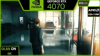 CONTROL : RTX 4070 (MAX SETTINGS DLSS ON 4K)