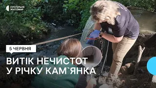 Витік нечистот у річку Кам'янка: екоінспектори у Житомирі відібрали проби води