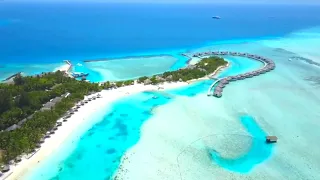 Maldives 4K | Beautiful relaxing music + surreal drone footage-FLYING OVER MALDIVES (4K UHD)