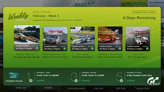 Gran Turismo 7 | Weekly Challenges February Week 3 All Events & 6-Star Car Reward! [4KPS5]