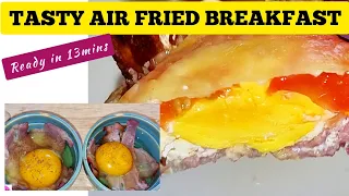 Easy Air fried Breakfast with EGG , BACON and CHEESE // How To Make Keto Recipe In The Air Fryer