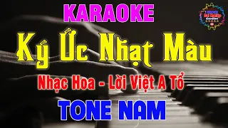 Ký Ức Nhạt Màu (Nhạc Hoa - Lời Việt A Tổ) Karaoke Tone Nam Nhạc Sống || Karaoke Đại Nghiệp