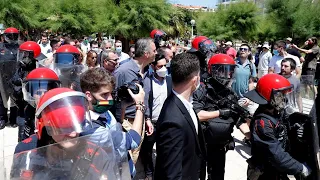 Javier Ortega Smith, en San Sebastián defendiendo la libertad ante los totalitarios filoetarras