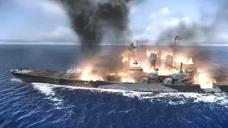 IJN Yamato Vs USS North Carolina | Battleship Fight | TWOS/SH5