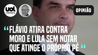 Flávio Bolsonaro adota hipocrisia como tática de campanha ao citar Moro e Lula, diz Josias de Souza