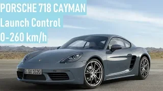 Porsche 718 Cayman 0-260 km/h acceleration Launch Control