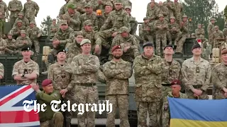 Ukraine war: soldiers begin training in Britain as part of UK-led military programme