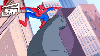 Spider-Man and Rhino Fight in the City | Spectacular Spider-Man (2008)