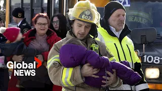 2 children killed, 6 injured after bus crashes into Quebec daycare