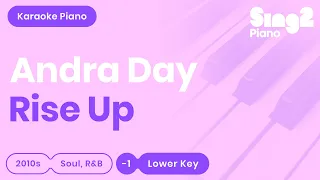 Rise Up - Andra Day (Lower Key) Karaoke Piano