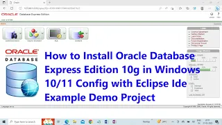 How to Install Oracle Database Express Edition  Windows 10/11Config  on Eclipse IDE #oracledatabase