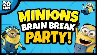 Minions Brain Break Party | Freeze Dance | Brain Break | Just Dance | Floor is Lava