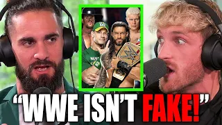Logan Paul & Seth Rollins Respond To Haters Calling WWE "Fake"