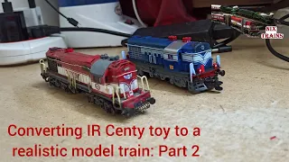 Converting IR Centy toy to a realistic model train: Part 2