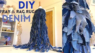 HOW TO FRAY DENIM | DIY Fray, Fringe and Rag Rug Denim | Tutorial using Jeans | Didsbury Art Studio