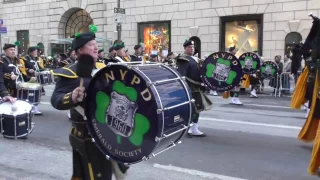 St. Patrick's Day Parade~2017~NYC~ NYPD Emerald Society~NYCParadelife.com