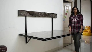 Wall mounted dining table - Space saving furniture in Bangalore| Wallter Systems