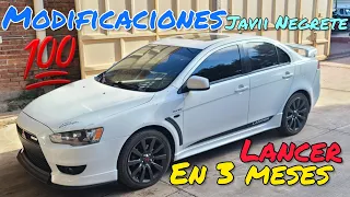 Modificaciones a Mitsubishi Lancer en 3 Meses (y lo que falta) | Javii Negrete