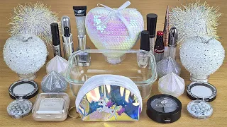HOLO SLIME Mixing makeup and glitter into Clear Slime Satisfying Slime Videos 1080p