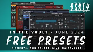 Brand new free presets for Pigments, Omnisphere, Diva and TAL-NoiseMaker added to the Synth Vault!