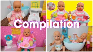 Baby Born and baby Annabell doll Morning Routines Compilation