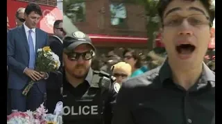 Crowd Applauds Justin Trudeau Incel Heckler | Removed After Interrupting Speech On Danforth Shooting