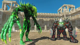 Plant Scourge vs Dark Lava Golem Evolution in Radiation Temple -Animal Revolt Battle Simulator