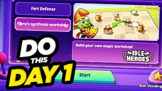 Idle Heroes - DO THIS Day 1 of Flora's Craft Workshop!!!