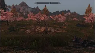 Skyrim tree test, project hippie, Taba beta, spring trees PS4