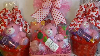 Valentines Day Gift Basket Ideas For Teens And Women Using Dollartree Items Only #Valentinesday