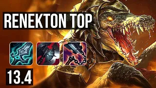 RENEKTON vs DARIUS (TOP) | 9 solo kills, 300+ games | EUW Master | 13.4