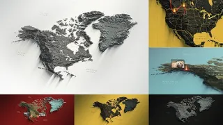 North America Map - After Effects Template