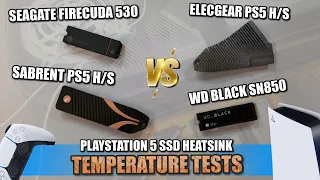 PS5 SSD Heatsinks - Seagate Firecuda vs WD Black vs Sabrent H/S vs ElecGear H/S