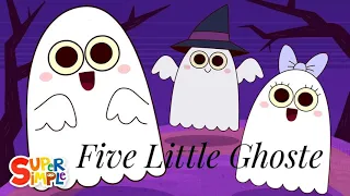 Five Little Ghosts | Halloween Song for Kids | Nursery Rhymes | Super Simple Songs| PBJ Kids