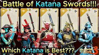 Ultimate Katana Showdown: Unveiling Fully Upgraded Katana Swords! Which is Supreme? | Shadow Fight 3