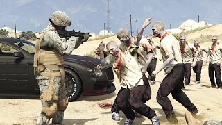 US Army vs Zombies in Boneyard! - GTA 5 NPC Wars