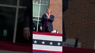 President Donald J Trump arrives at CCU for his rally