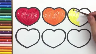 DRAW AND COLORING HEARTS
