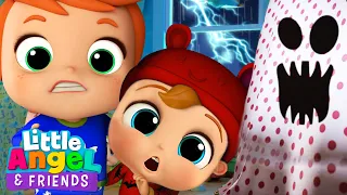 Scary Monsters Song | Be Brave Baby John! | Little Angel And Friends Kid Songs