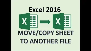 Excel 2016 - Move & Copy Sheets - How to Transfer Data Between Another Workbook - Workbooks Sheet MS
