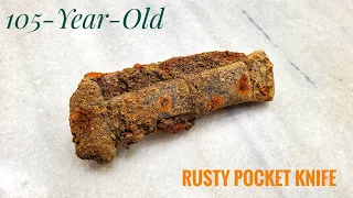 Restoration of a 105-Year-Old Rusty Pocket Knife | 15 MIN RESTORATION