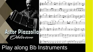 Astor Piazzolla - 'Oblivion' (1982), Bb-Instrument Play along