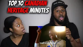 🇨🇦 ICONIC MOMENTS IN CANADIAN HISTORY | American Couple Reacts "Top 10 Canada Heritage Minutes"