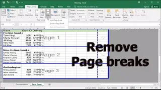 How to Remove page breaks in Microsoft Excel Document