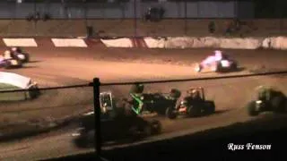 Blake Darcey wingless crash Sydney Speedway 16-02-13