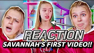 REACTING to my SISTERS FIRST VIDEO!!!